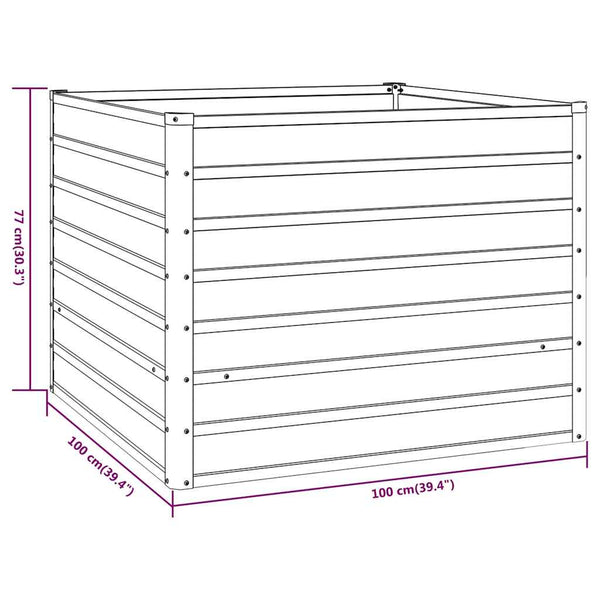 Rostiges Hochbeet Cornelius 100x100x77cm (Cortenstahl)