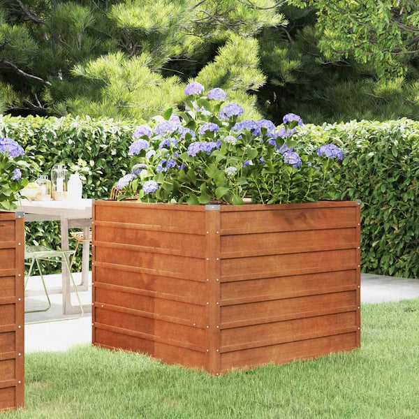 Rostiges Hochbeet Cornelius 100x100x77cm (Cortenstahl)