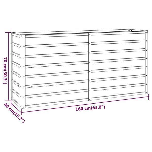 Rostiges Hochbeet Cornelius 160x40x77cm (Cortenstahl)