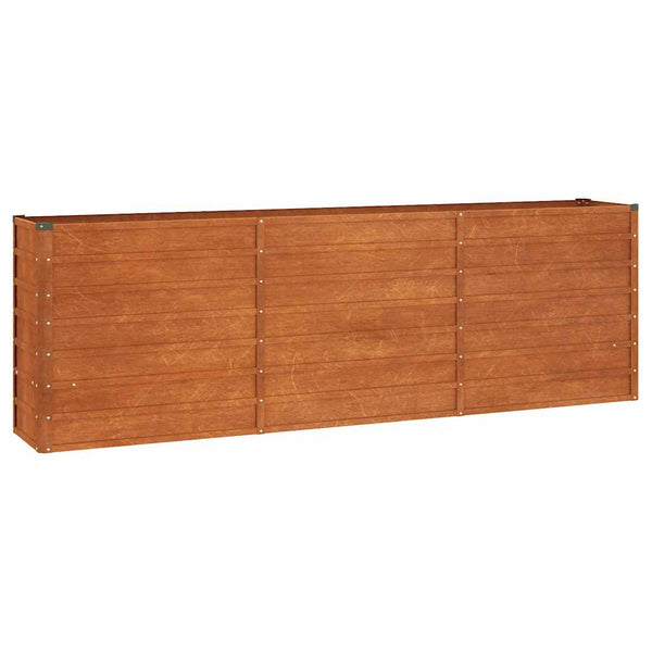 Ruoste korotettu kukkalaatikko Cornelius 240x40x77cm (corten teräs)