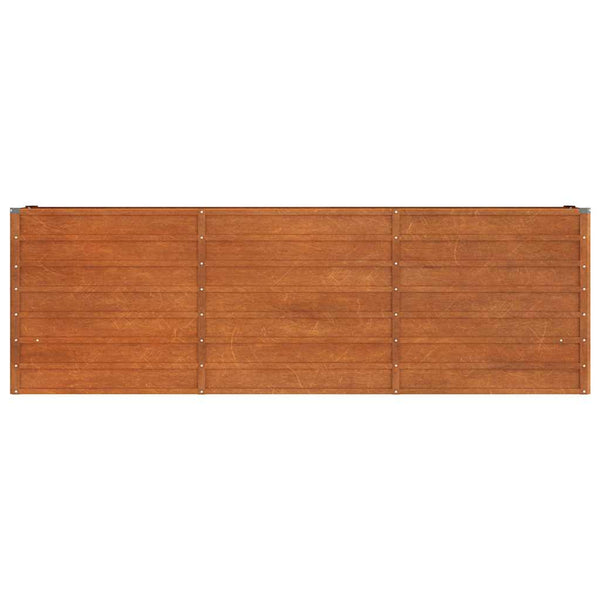 Ruoste korotettu kukkalaatikko Cornelius 240x40x77cm (corten teräs)