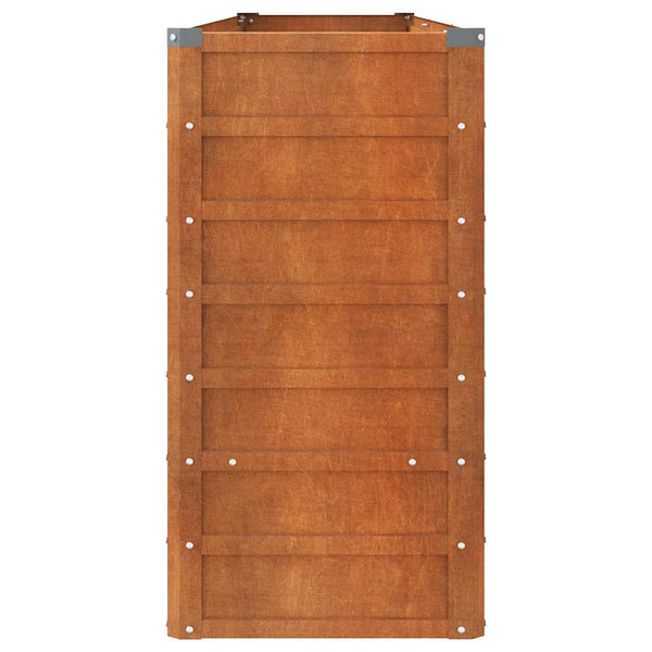 Ruoste korotettu kukkalaatikko Cornelius 240x40x77cm (corten teräs)