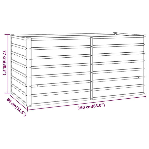 Rostige Hochbeet Cornelius 160x80x77cm (Cortenstahl)