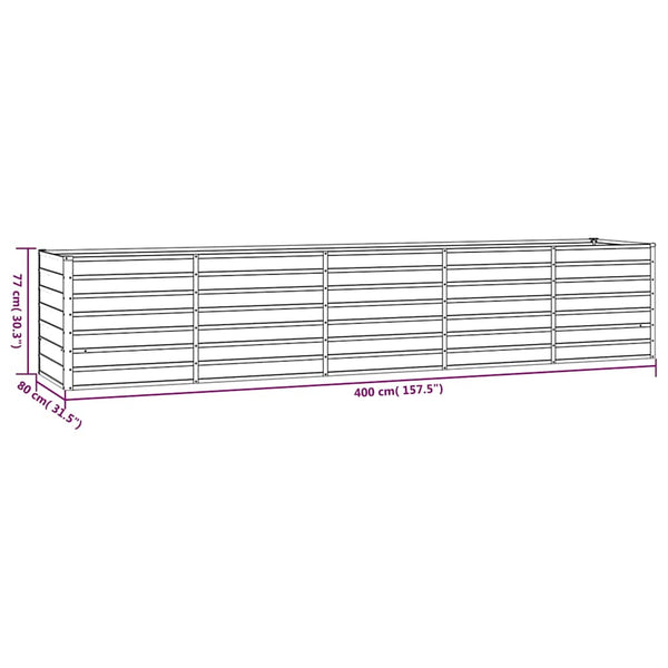 Rost Hochbeet Cornelius 400x80x77cm (Cortenstahl)