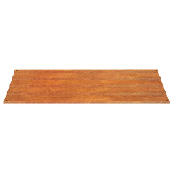 Rostige Dachpaneele Omari 60x44cm (12 Stück Cortenstahl)