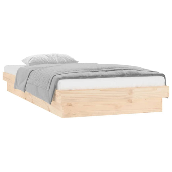 Bettrahmen Margretta 90x190cm (mit LED-Beleuchtung, Einzelbett, Holz)