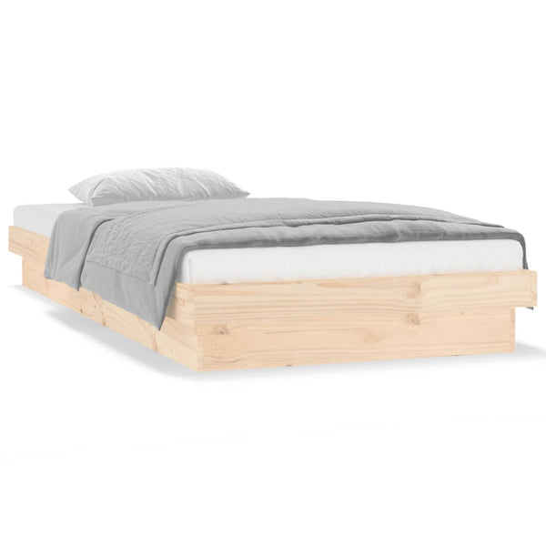 Bettrahmen Margretta 90x190cm (mit LED-Beleuchtung, Einzelbett, Holz)