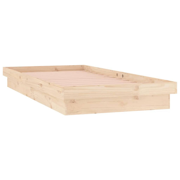 Bettrahmen Margretta 90x190cm (mit LED-Beleuchtung, Einzelbett, Holz)
