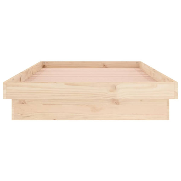 Bettrahmen Margretta 90x190cm (mit LED-Beleuchtung, Einzelbett, Holz)