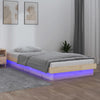 Bettrahmen Margretta 90x190cm (mit LED-Beleuchtung, Einzelbett, Holz)