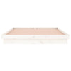 Bettgestell Margretta weiß mit LED 135x190cm (Doppelbett Holz)