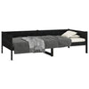 Schwarzes Schlafsofa Konradt 90x190cm (Kiefer)