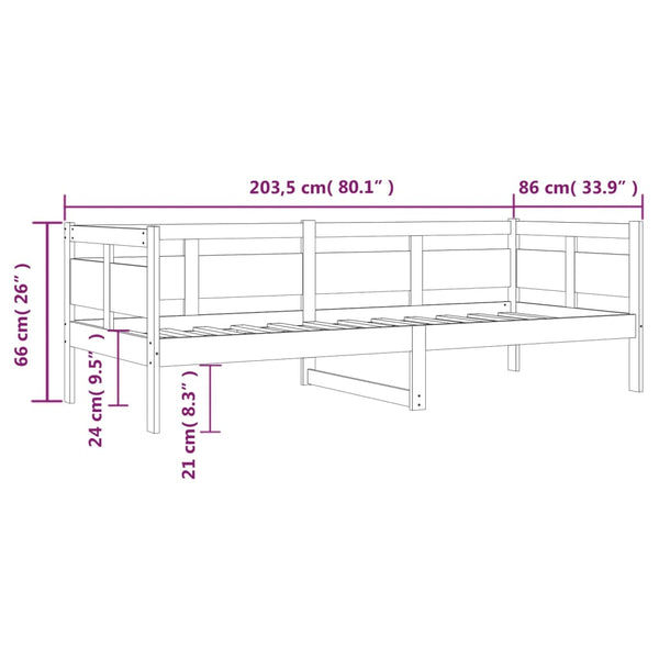 Schlafsofa Adriane 80x200cm (Kiefer)