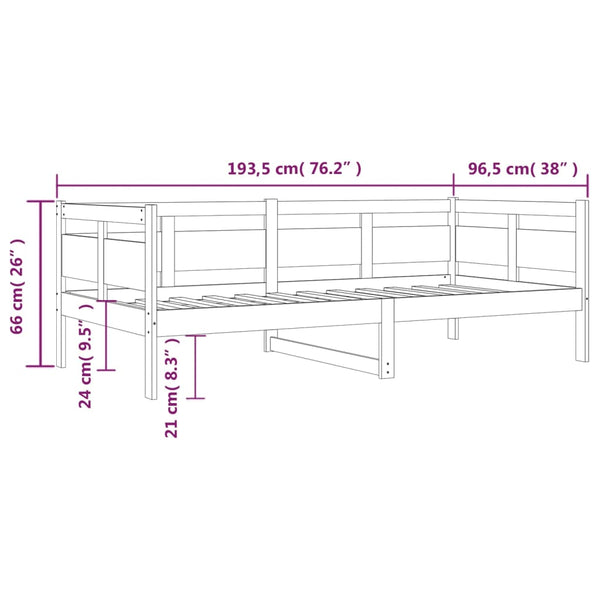 Schlafsofa Adriane 90x190cm (Kiefer)