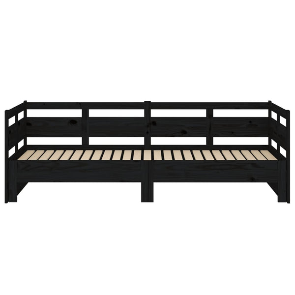 Musta sohvasänky ulosvedettävä Elamir 80x200cm (mänty, 2 kpl)