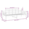 Weißes Schlafsofa Zeinal 80x200cm (Kiefer)