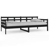 Schwarzes Schlafsofa Dobita 90x200cm (Kiefer)