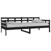 Schwarzes Schlafsofa Dobita 90x200cm (Kiefer)