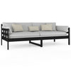 Schwarzes Schlafsofa Dobita 90x200cm (Kiefer)