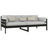 Schwarzes Schlafsofa Dobita 90x200cm (Kiefer)