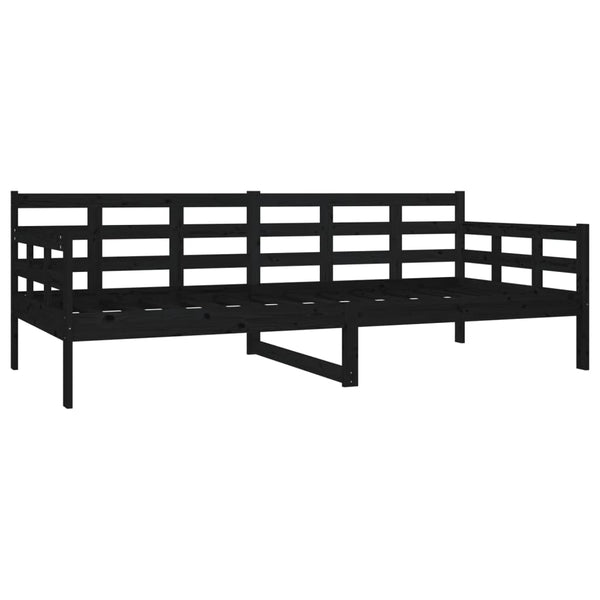 Schwarzes Schlafsofa Dobita 90x200cm (Kiefer)