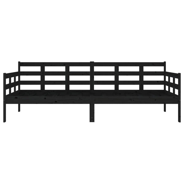 Schwarzes Schlafsofa Dobita 90x200cm (Kiefer)