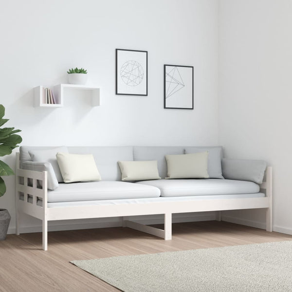 Weißes Schlafsofa Dobita 80x200cm (Kiefer)