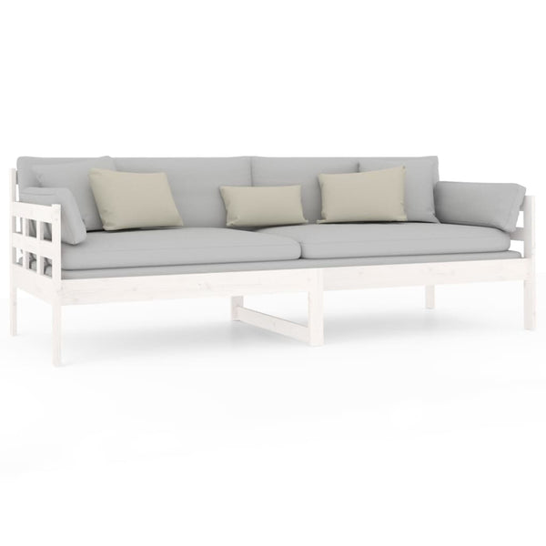 Weißes Schlafsofa Dobita 80x200cm (Kiefer)
