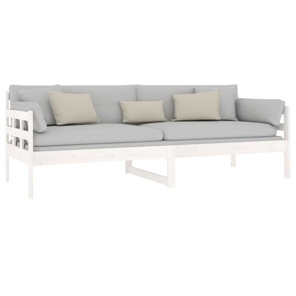 Weißes Schlafsofa Dobita 80x200cm (Kiefer)