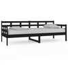 Schwarzes Schlafsofa Dobita 80x200cm (Kiefer)