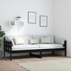 Schwarzes Schlafsofa Dobita 80x200cm (Kiefer)