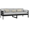 Schwarzes Schlafsofa Dobita 80x200cm (Kiefer)