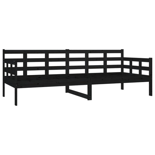 Schwarzes Schlafsofa Dobita 80x200cm (Kiefer)