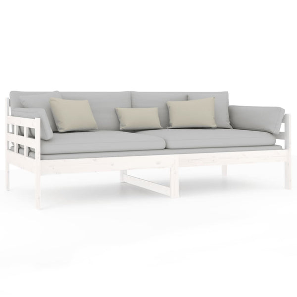Weißes Schlafsofa Dobita 90x190cm (Kiefer)