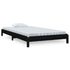 Schwarzes stapelbares Bett Melorian 90x200cm (Kiefer)