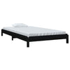 Schwarzes stapelbares Bett Melorian 90x200cm (Kiefer)