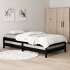 Schwarzes stapelbares Bett Melorian 90x200cm (Kiefer)