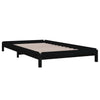 Schwarzes stapelbares Bett Melorian 90x200cm (Kiefer)