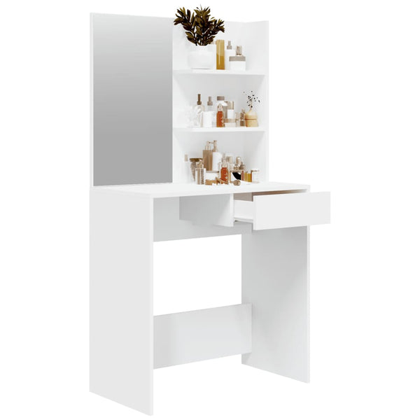 Weißer Schminktisch Nilda 74,5x40x141cm