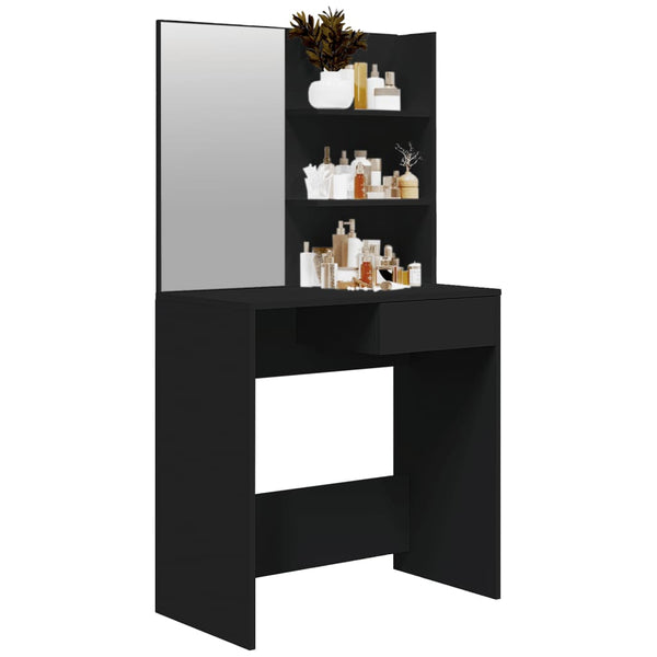 Schwarzer Schminktisch Nilda 74,5x40x141cm