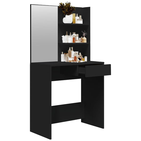Schwarzer Schminktisch Nilda 74,5x40x141cm