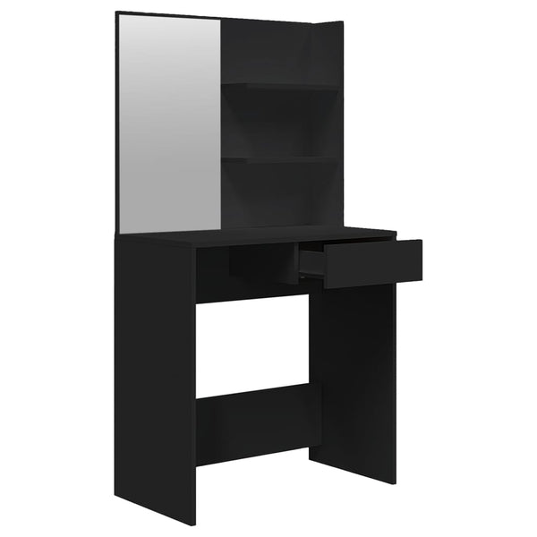 Schwarzer Schminktisch Nilda 74,5x40x141cm