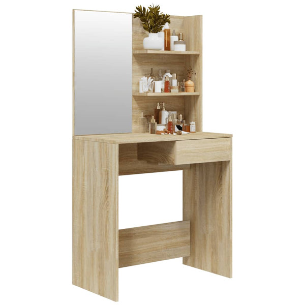 Sonoma-Eiche Schminktisch Nilda 74,5x40x141cm