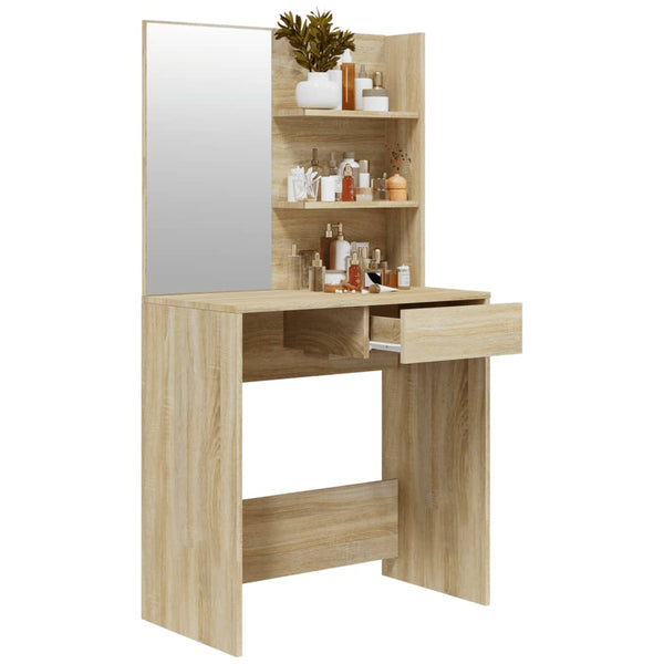 Sonoma-Eiche Schminktisch Nilda 74,5x40x141cm