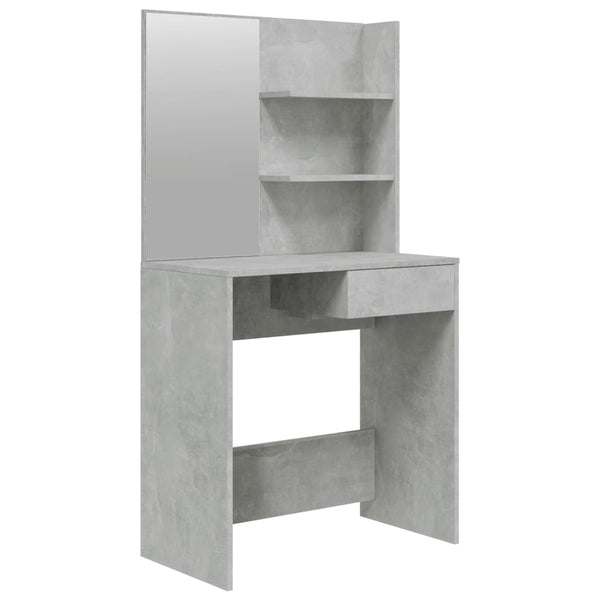 Betongrauer Schminktisch Nilda 74,5x40x141cm