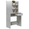 Betongrauer Schminktisch Nilda 74,5x40x141cm