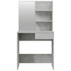 Betongrauer Schminktisch Nilda 74,5x40x141cm
