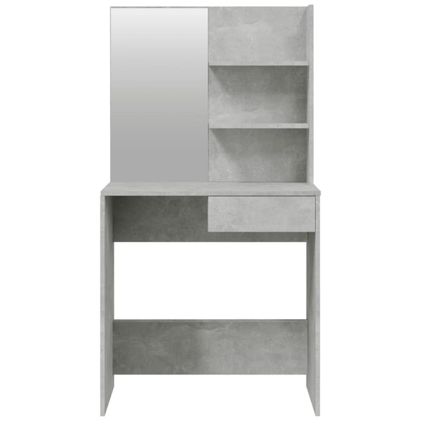 Betongrauer Schminktisch Nilda 74,5x40x141cm