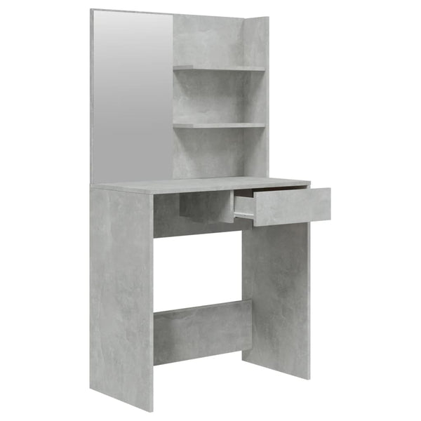 Betongrauer Schminktisch Nilda 74,5x40x141cm