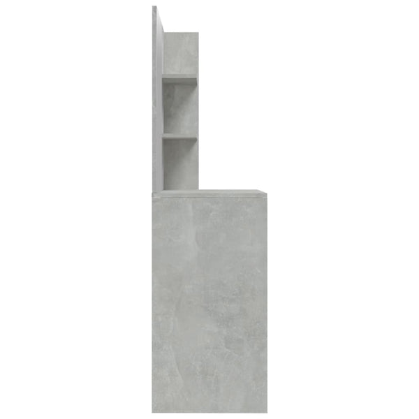 Betongrauer Schminktisch Nilda 74,5x40x141cm